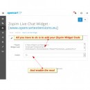 Zopim Live Chat Widget - OpenCart 2.X